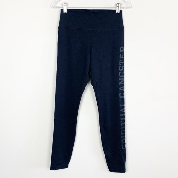 Spiritual Gangster Pants - Spiritual Gangster | black high rise logo leggings